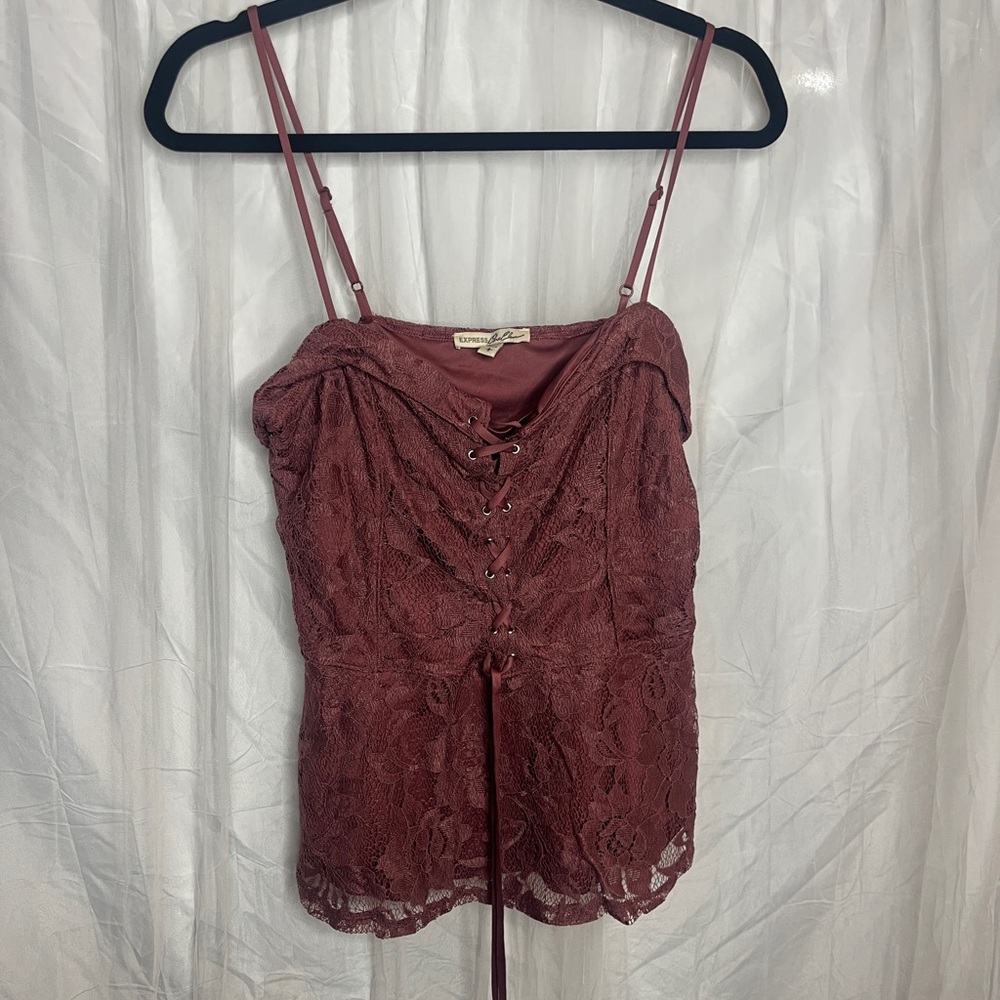 Express Lace-Up Cami Blouse